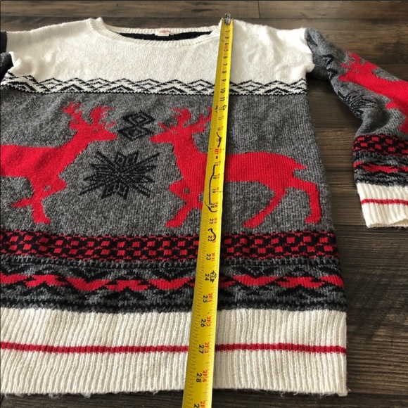 Mossimo Reindeer Christmas Sweater Pullover Crew - Picture 14 of 16
